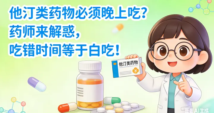 他汀类药物必须晚上吃？药师来解惑，吃错时间等于白吃！