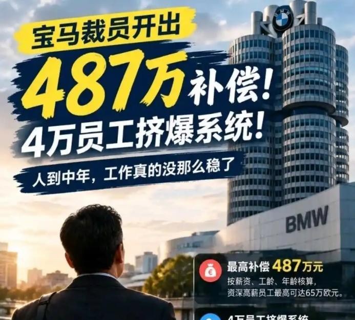 好家伙，宝马这次裁员，员工竟然抢着离职。几万名白领同时登录内部系统，只...