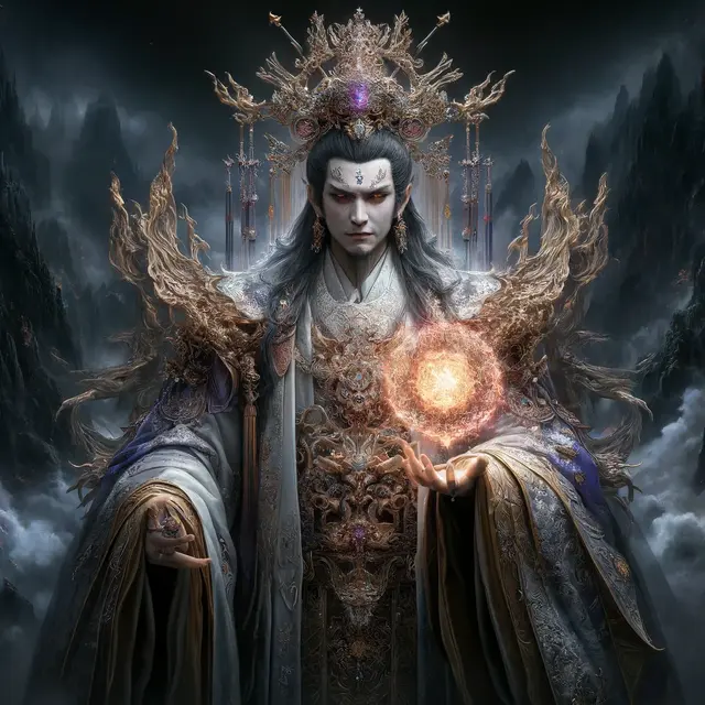 中国神话—地府篇—五方鬼帝—北方鬼帝杨云，治罗酆山