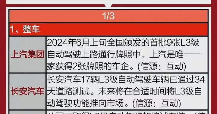 智能驾驶全产业链分类龙头梳理！