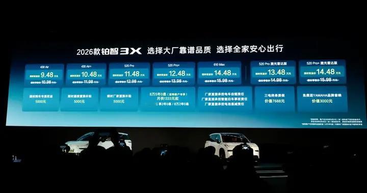智能化+刚需配置双重升级！2026款丰田铂智3X限时权益价9.48万起