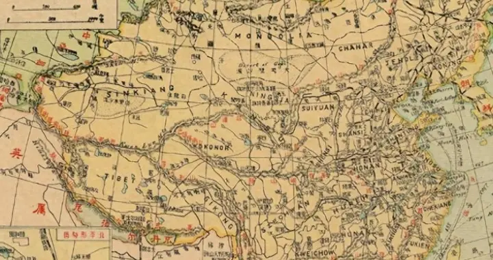 北洋政府时期绘制的中国地图：始终未忘故土，特意标注出华夏故土