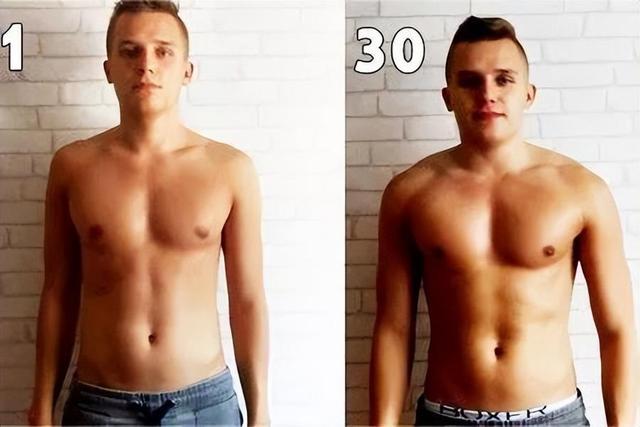 看看小哥每天坚持做200个俯卧撑后，身材有什么变化？