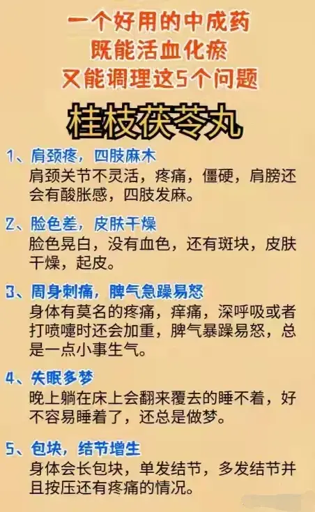 桂枝茯苓丸火了！活血化瘀，5大健康难题轻松解