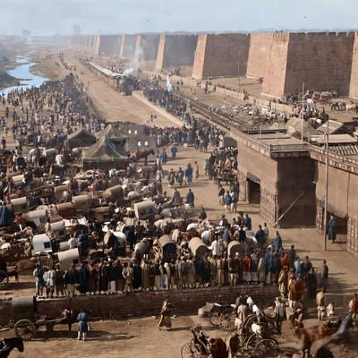 历史小破站：清末，北京外城永定门外的火车