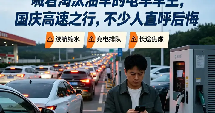 喊着淘汰油车的电车车主，国庆上高速这一路，不少人竟直呼后悔了