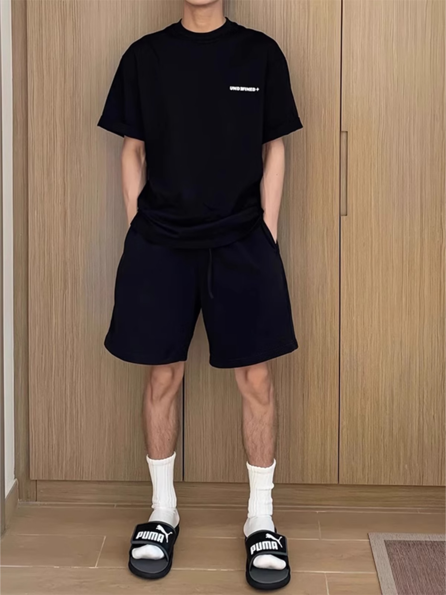 黑色重磅运动短裤男夏季户外篮球训练裤子c