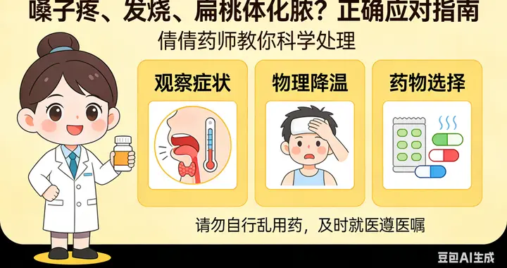 嗓子疼、发烧、扁桃体化脓？别乱吃药！一篇教你正确应对