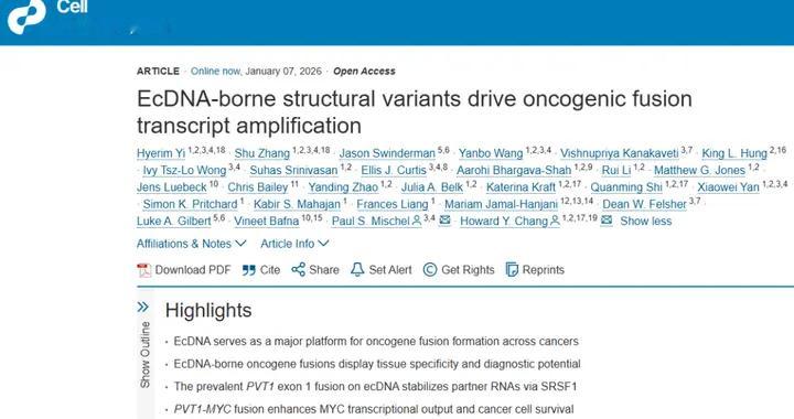 Cell | 颠覆认知！研究证实ecDNA双重杀手锏：不止拷贝数扩增...