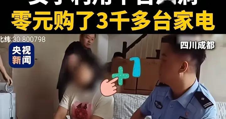 利用漏洞零元购千台家电，价值近200万，女子太贪心终暴露