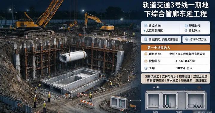 轨道交通3号线一期地下综合管廊东延工程中标单位