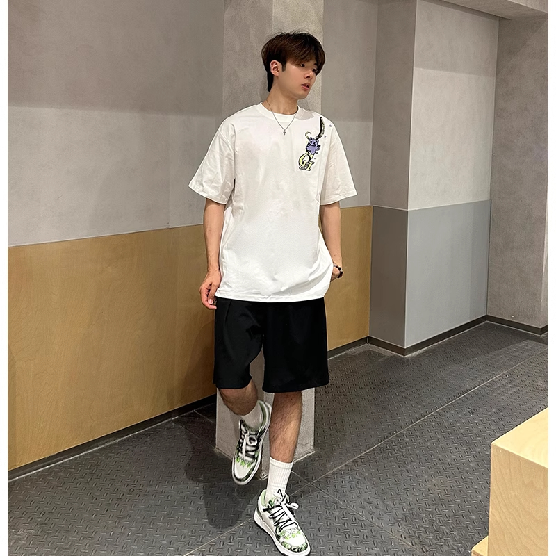 黑色速干冰丝短裤男款夏季美式青少年痞帅沙