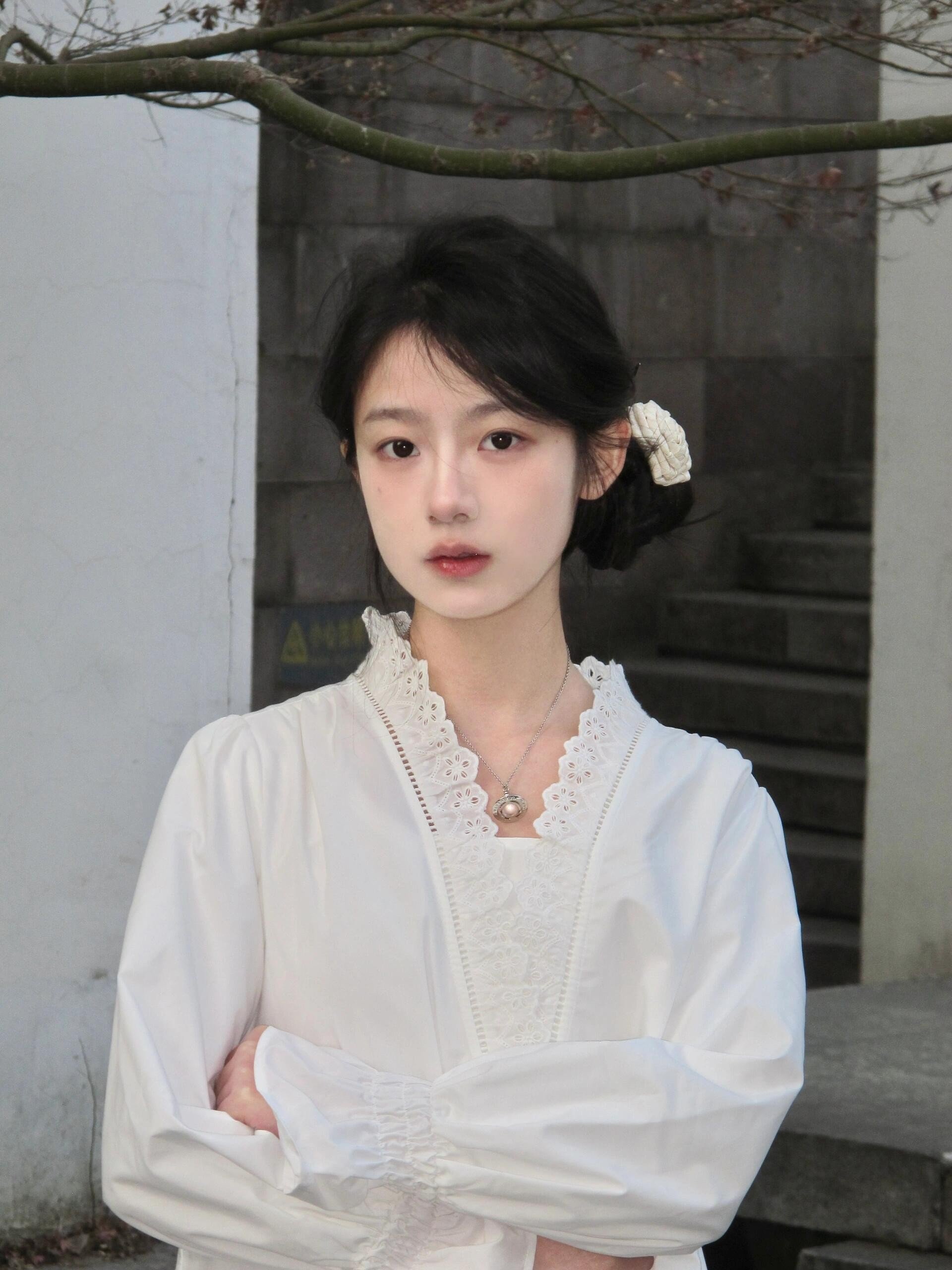气质高级感韩系衬衫蕾丝花边套装裙~