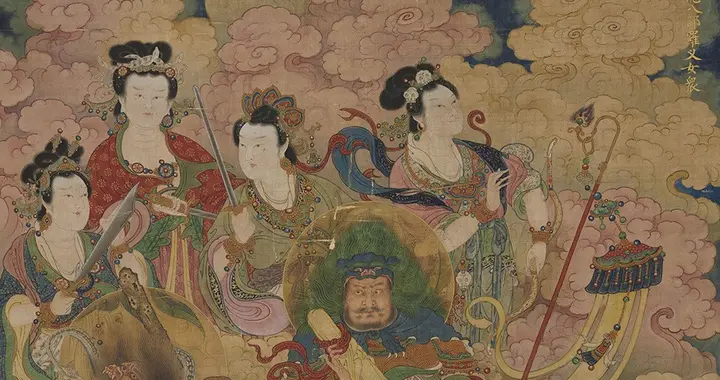 明代《天龙八部罗刹女众图》，绝美明代宫廷水陆画！