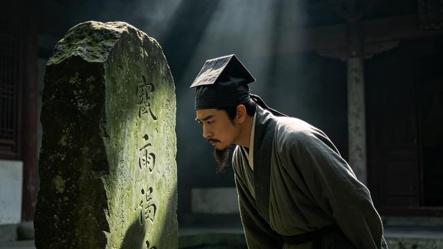 野渡船家：姑苏城外有座石公庙，院中立着一