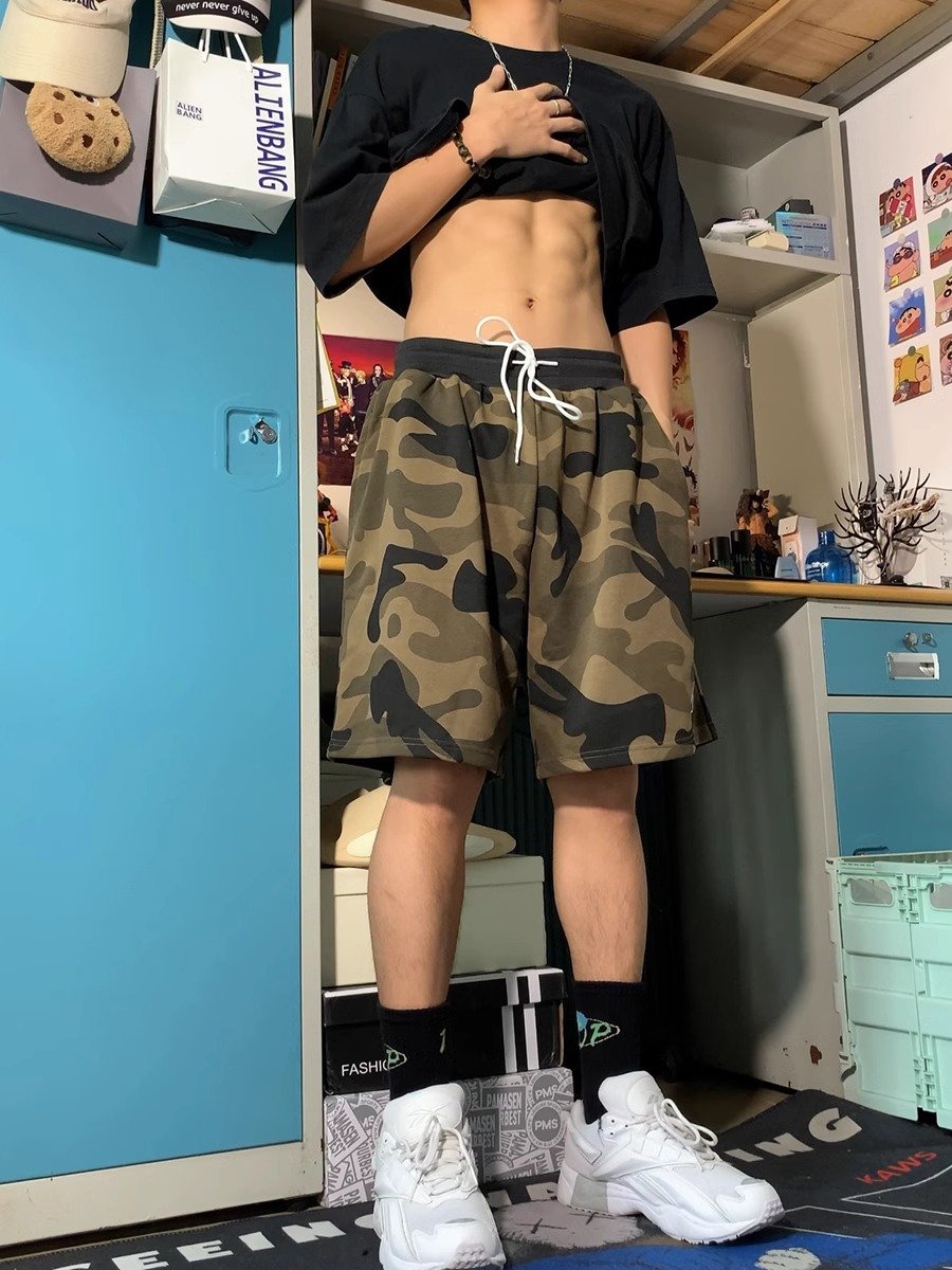 美式伐木迷彩短裤男款夏季cleanfit