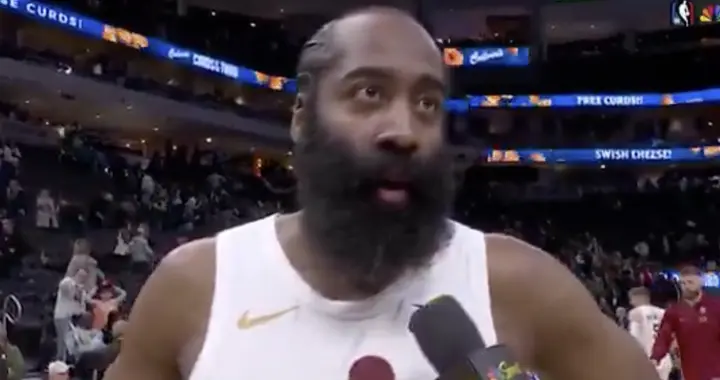 骑士赢球赛后采访：哈登强调杀禁区，米切尔直言看不见