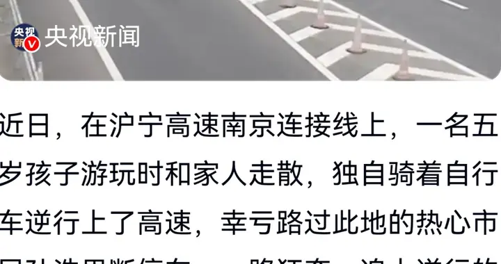 5岁娃误闯高速逆行，路人狂奔救人太惊险