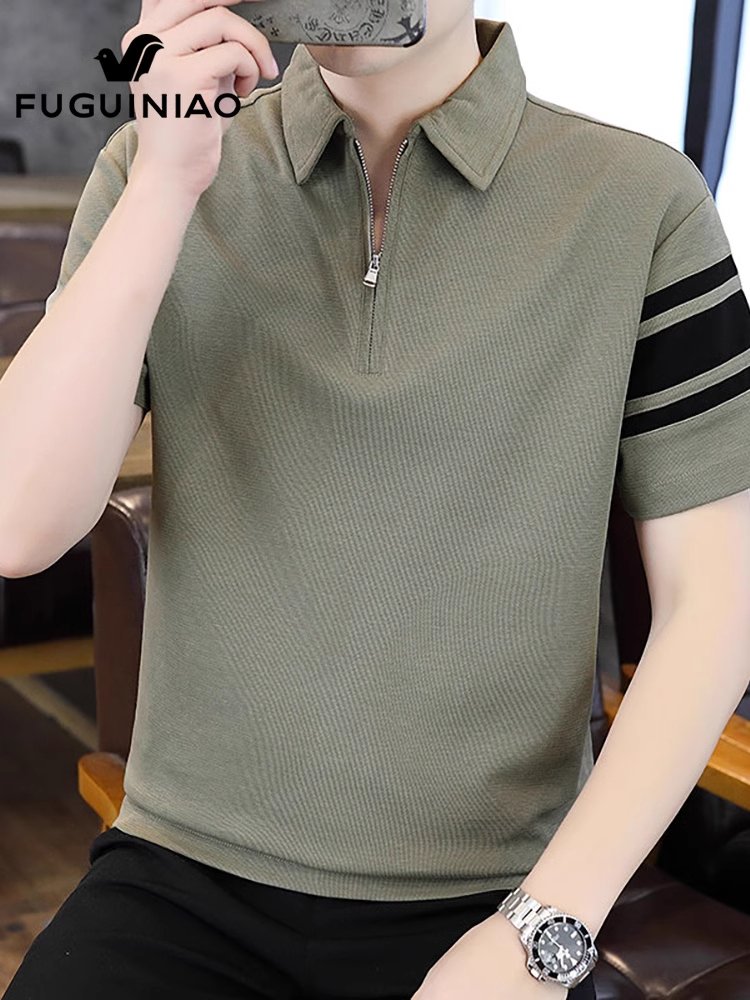 富贵鸟男士翻领上衣