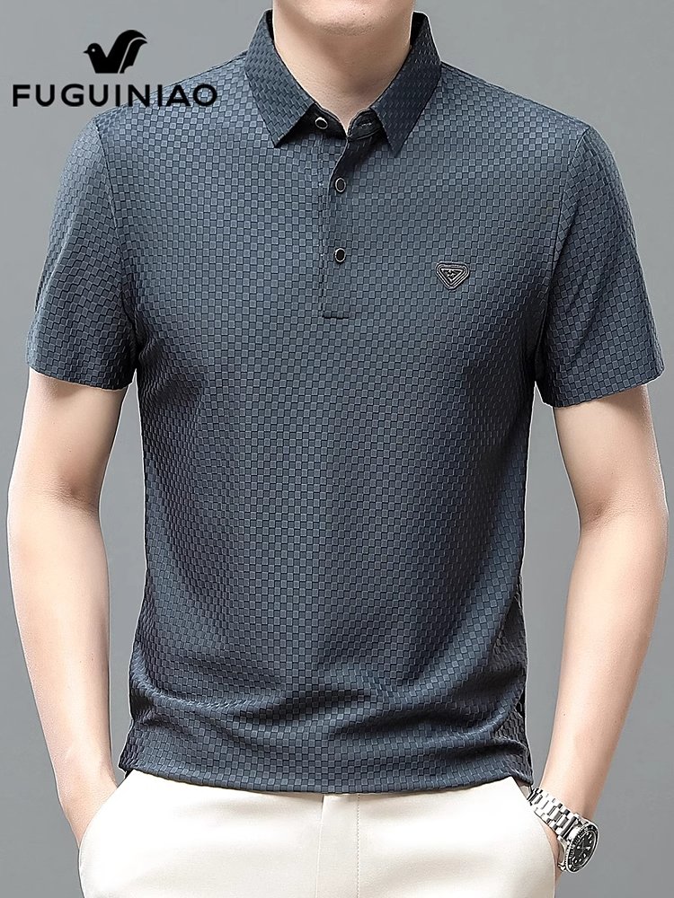 富贵鸟冰丝Polo衫男士