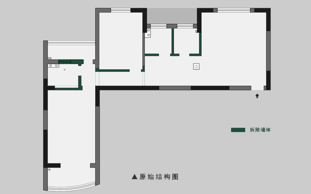 110㎡手枪户型两室变三室，把空间利用到极致