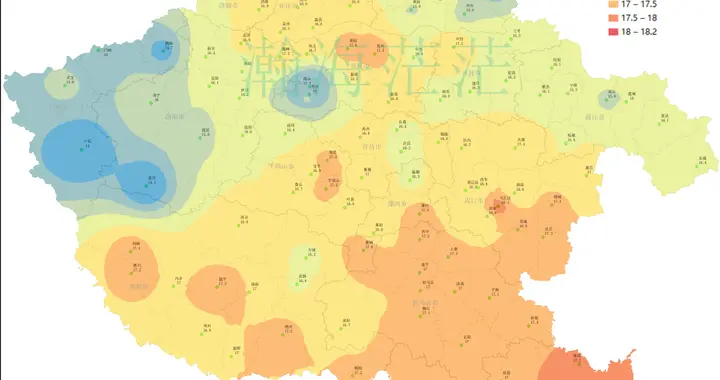 2025年河南省各市县平均气温，信阳最高，嵩山最低