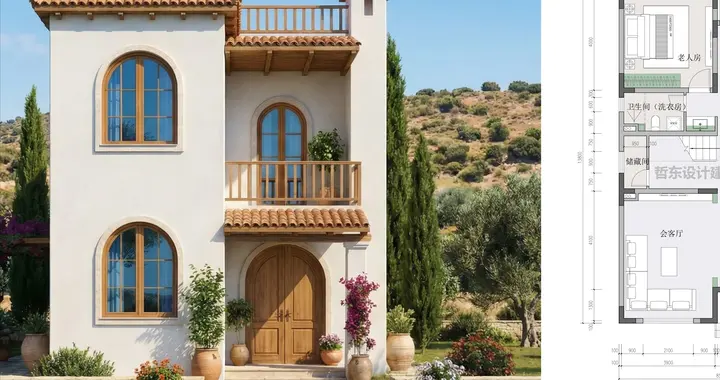 8.5米面宽双层欧式别墅设计，功能颜值全拉满（附平面图）