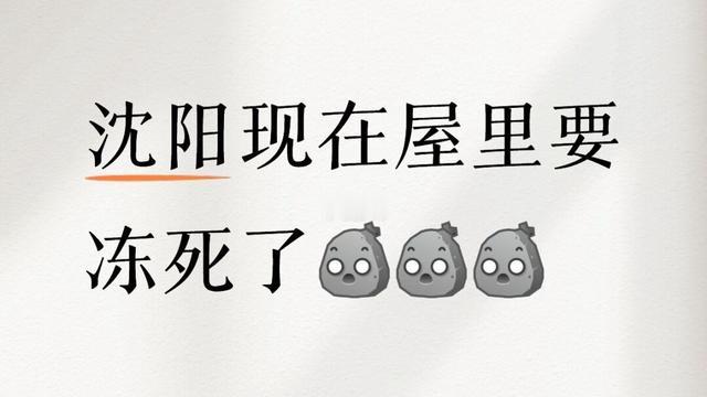 城市天气物语：救救孩子吧 沈阳现在屋里要