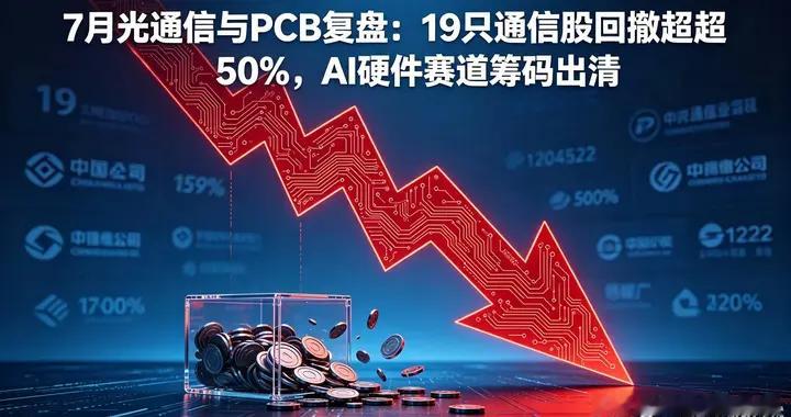 7月光通信与PCB复盘：19只通信股回撤超50%，AI硬件赛道筹码出清