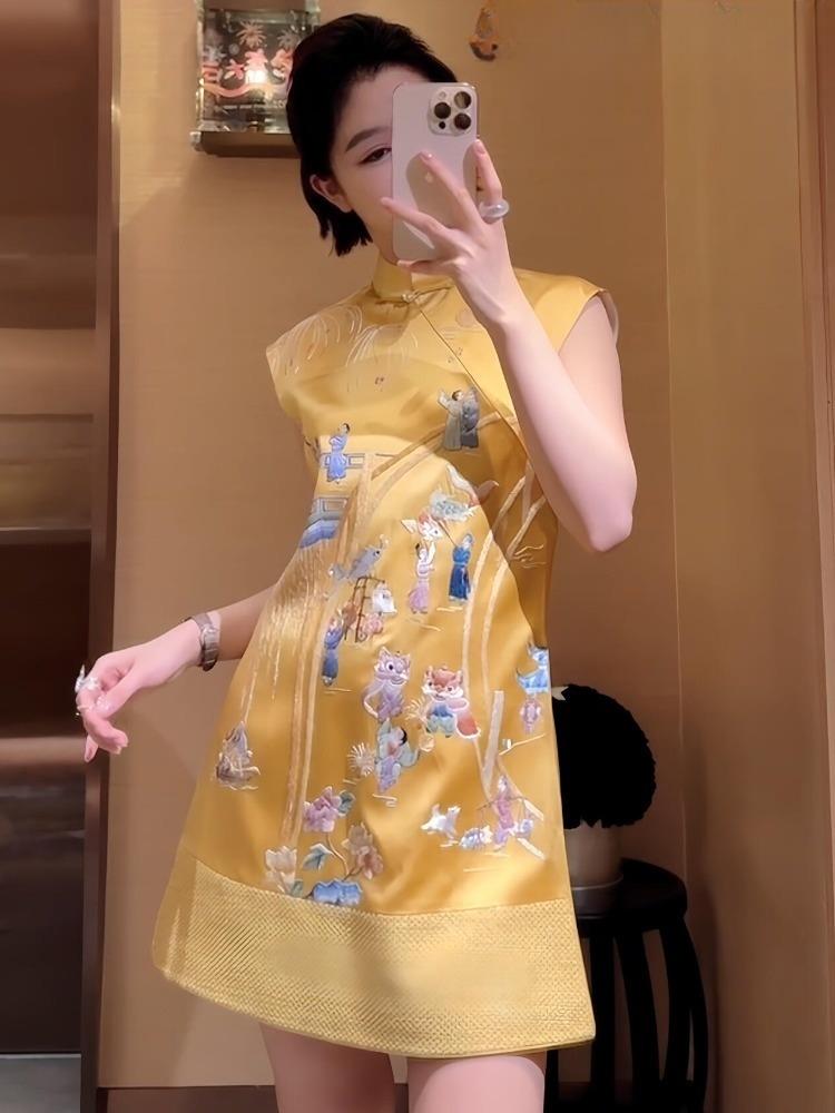 新中式国风改良旗袍裙