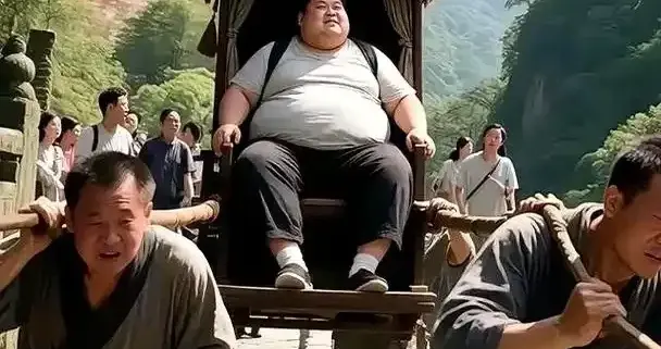 263斤男子花2万雇9轿夫登峨眉，是任性还是另有隐情？