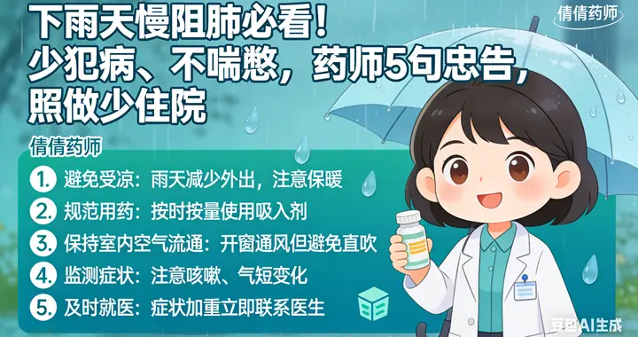 下雨天慢阻肺必看！少犯病、不喘憋，这些事必须要知道！
