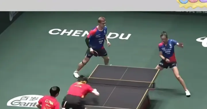 许昕解说王楚钦孙颖莎的混双，王楚钦的一个回球，许昕担心他磕到