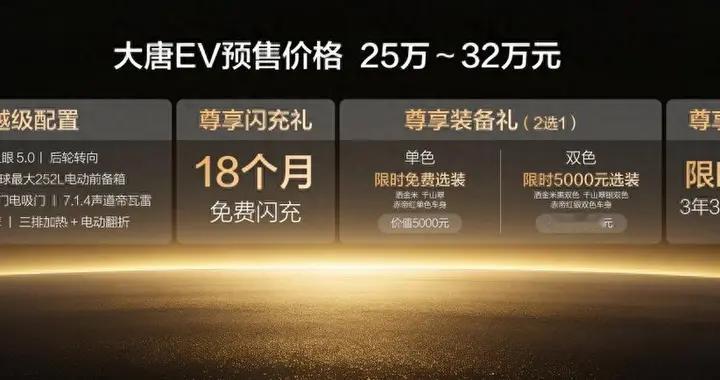 让每一次出发不再将就，大唐全球预售开启，预售价25万元起