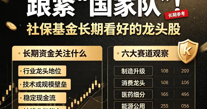 跟紧“国家队”！社保基金长期看好的龙头股
