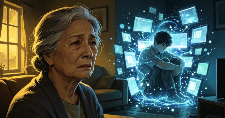 题目：老伴走后，我才发现：毁掉我儿子的不是懒，是“那片”