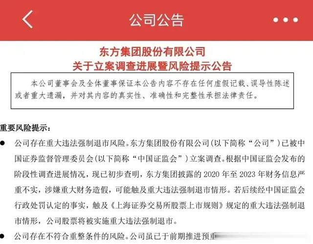 事关近13万股民这家公司涉嫌重大财务造假或存被强制退市可能