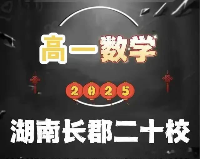 湖南省新高考教学教研联盟暨长郡二十校联盟高一5月联考数学试题