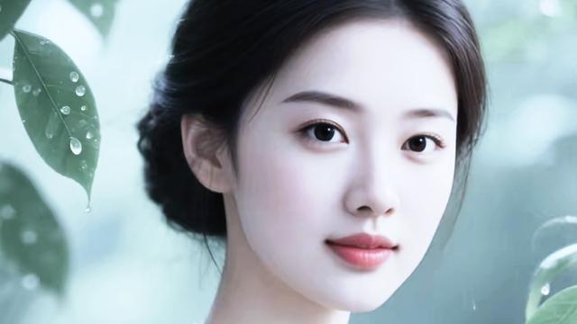 友爱枫叶CN：一位仙女在绿叶间微笑。