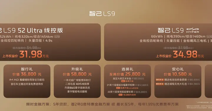 智己LS9全系标配线控转向，31.98万起上市