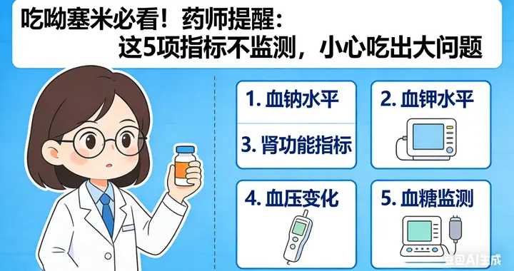 吃呋塞米必看！药师提醒：这5项指标不监测，小心吃出大问题