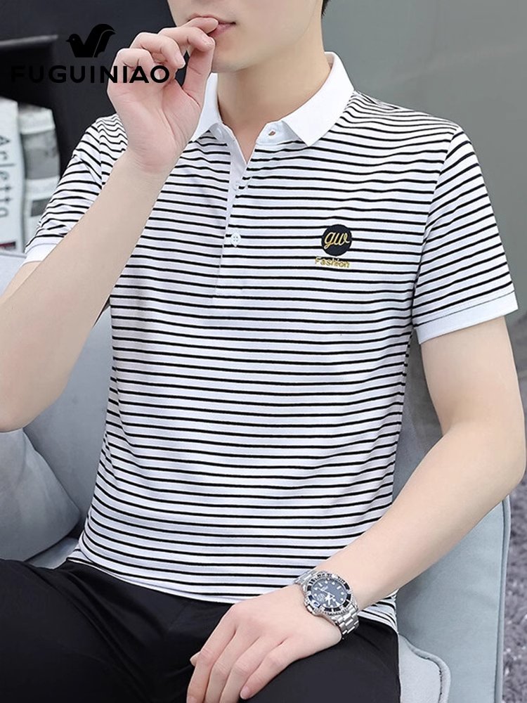 富贵鸟男士条纹衬衫