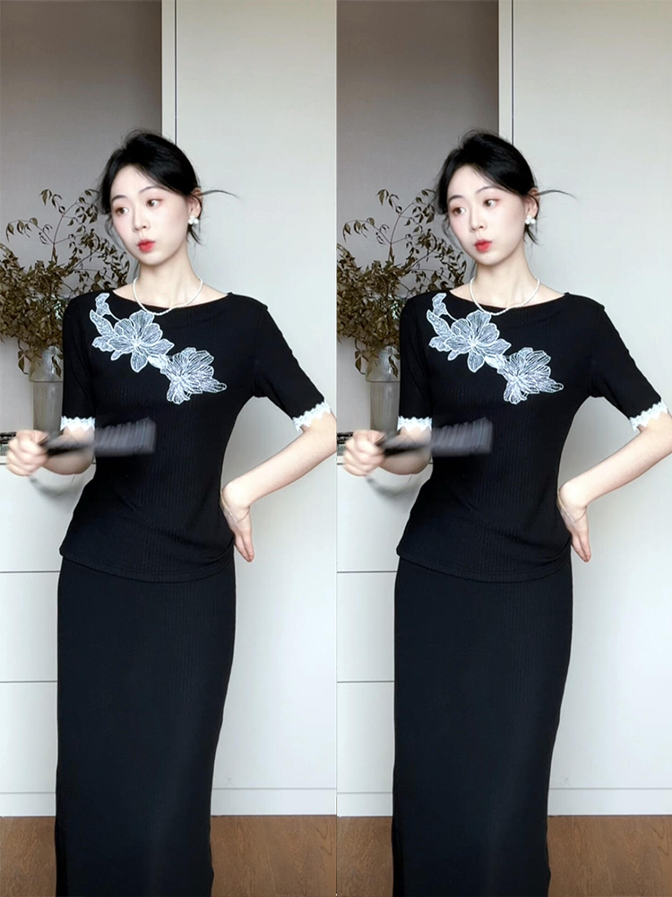 新中式女装中国风元素马甲禅意清冷感旗袍连衣裙套装2025夏季新款