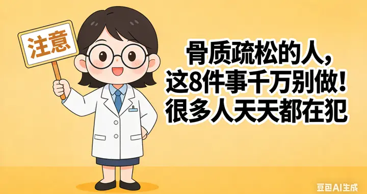 骨质疏松的人，这8件事千万别做！很多人天天都在犯