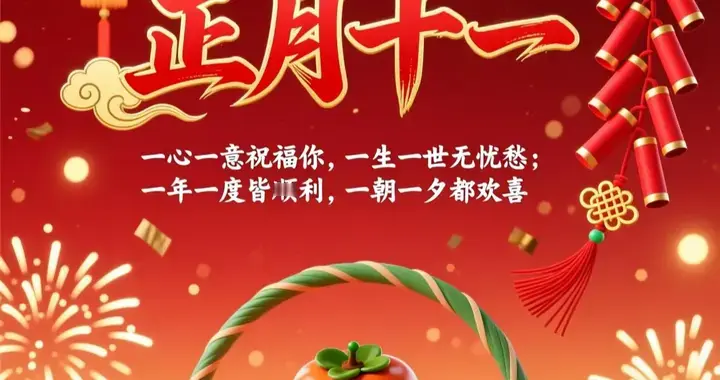 正月十一福气到，好运连连等你来