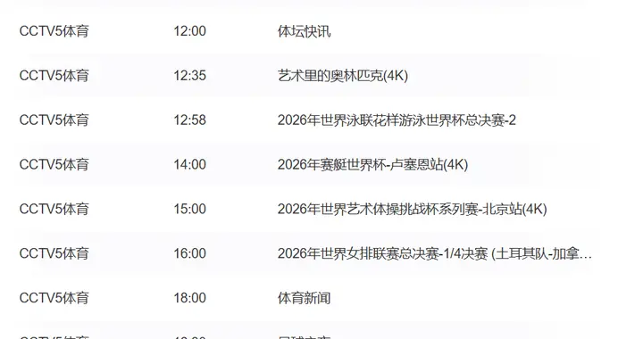 今日重要赛事！7月23日，CCTV5、CCTV5+直播节目表