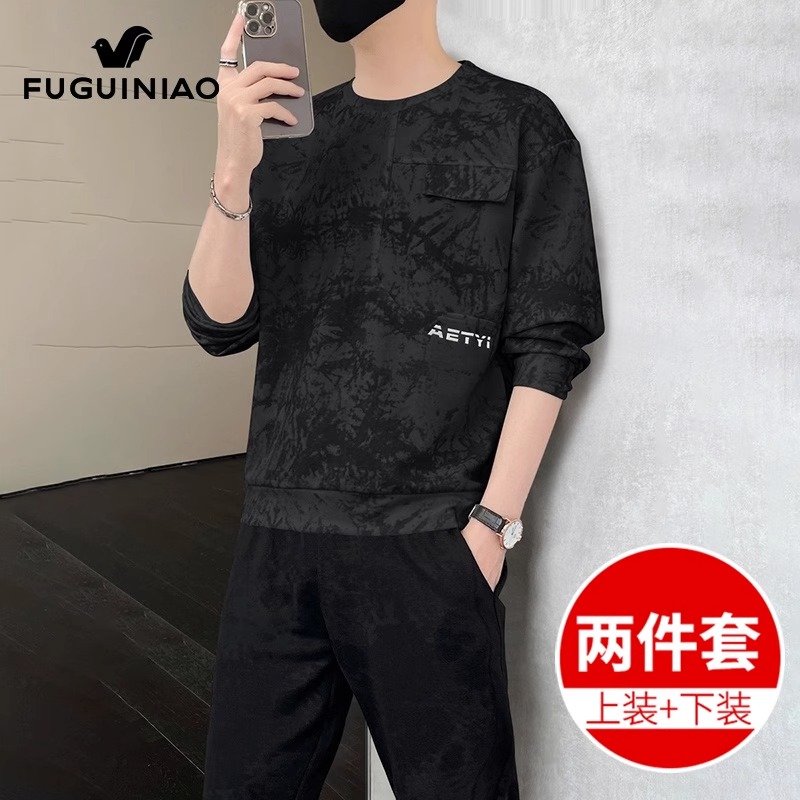 富贵鸟休闲运动套装男