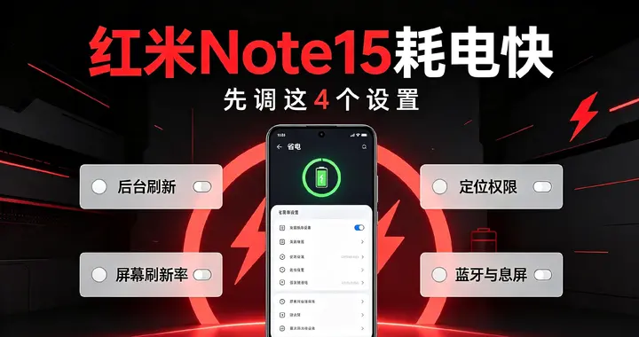 红米Note15续航崩了？半年才发现！4个设置一改，省电一大半