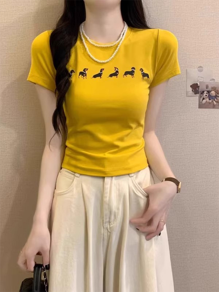 夏日多巴胺独特漂亮掐腰小上衣女独特超好看