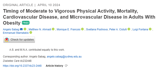 最佳运动时间段！研究发现，这个点运动，死亡率、心血管疾病风险最低